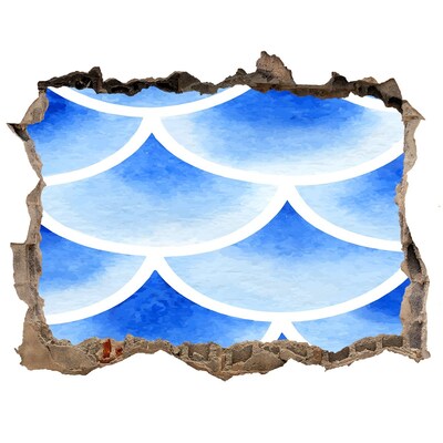 Wandtattoos Loch Wasserwellen in einem Wandloch