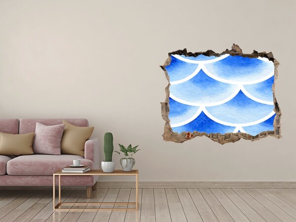 Wandtattoos Loch Wasserwellen in einem Wandloch