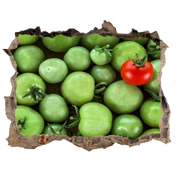 3D Wandsticker Loch Früchte aus Beton