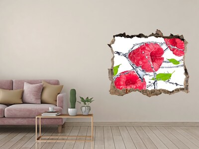 3D Wandsticker Loch Himbeerwasserfall