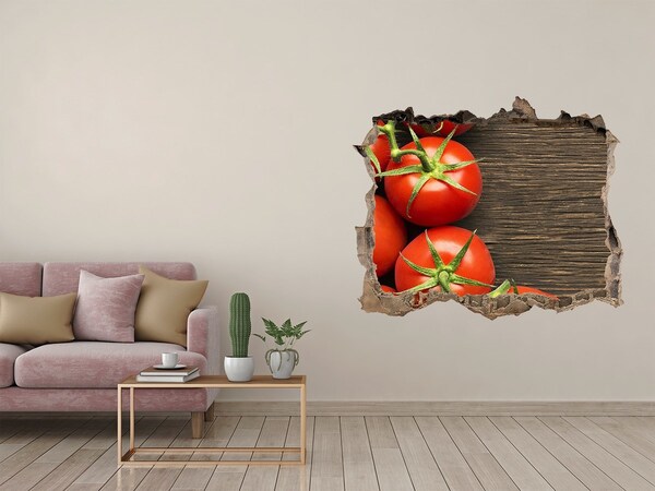 Wandtattoos Loch Frische Tomaten in einer beschädigten Mauer