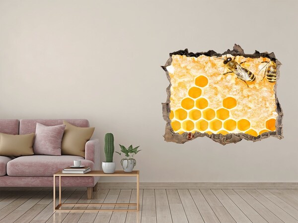 Wandfolien Loch in der Wand Bienenstöcke in der Wand