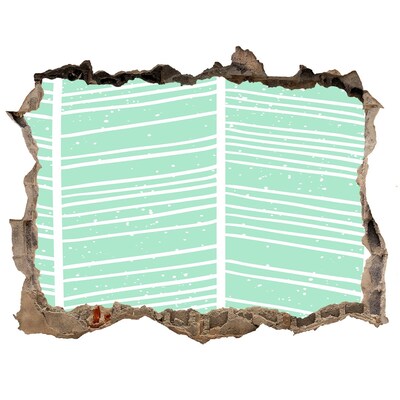 3D Wandsticker Loch Grüne Wand im skandinavischen Stil