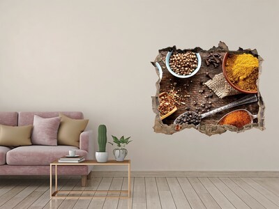 Wandfolien Loch in der Wand Küchengewürze