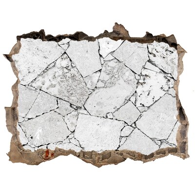 Wandtattoos Mauerdurchbruch Eine beschädigte Wand mit Rissen