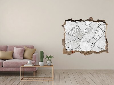 Wandtattoos Mauerdurchbruch Eine beschädigte Wand mit Rissen