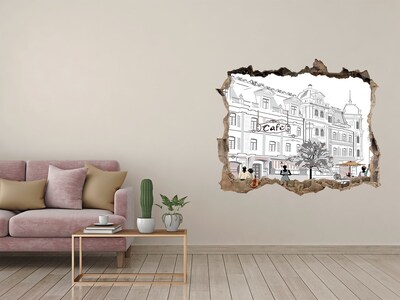 Wandtattoos Mauerdurchbruch Café im europäischen Stil