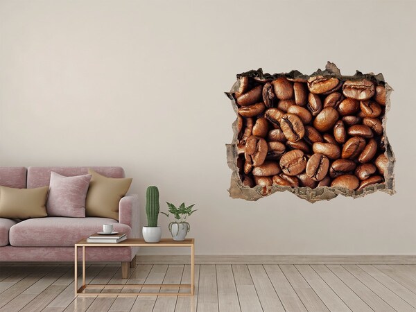 Wandfolien Loch in der Wand Kaffee in einem kleinen Laden