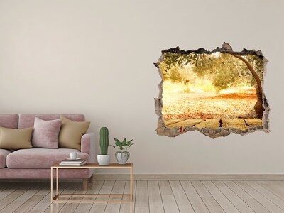 3D Wandsticker Loch Garten in der Sonne