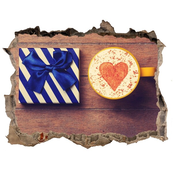 Wandtattoos Mauerdurchbruch Kaffeegeschenk mit Herz