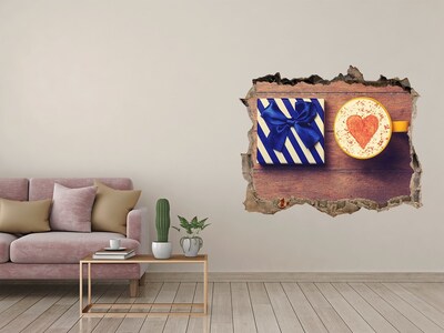 Wandtattoos Mauerdurchbruch Kaffeegeschenk mit Herz