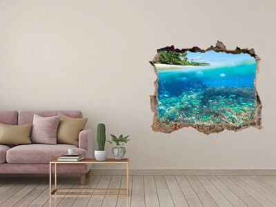 3D Wandsticker Loch Unterwasserparadies