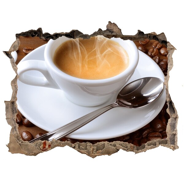 3D Wandtattoos Loch in der Wand Kaffee im Industriestil