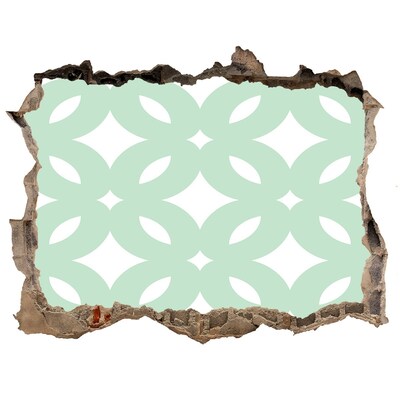 3D Wandsticker Loch Grünes Mosaik an der Wand