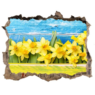 3D Wandtattoos Loch in der Wand Ein Blumenparadies hinter der Mauer