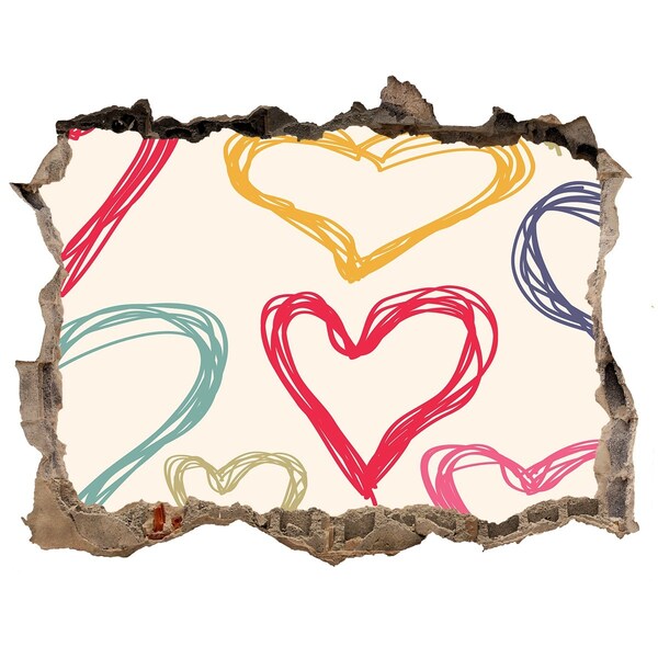 Wandtattoos Loch Herz an der Wand