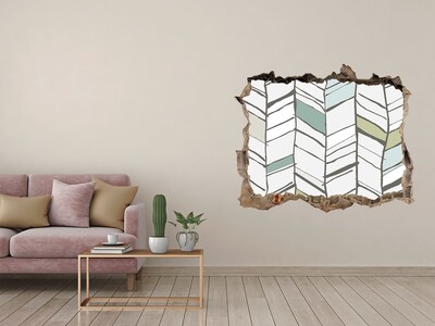 3D Wandsticker Loch Interieur im skandinavischen Stil