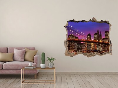 Wandtattoos Loch New Yorker Skyline bei Nacht