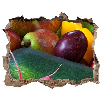 Wandtattoos Mauerdurchbruch Obst und Gemüse in einem kleinen Laden