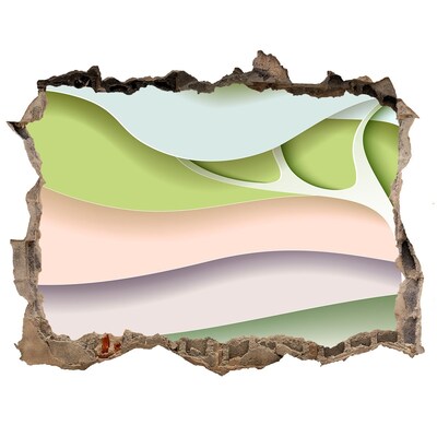 Wandtattoos Mauerdurchbruch Eine zerbrochene Mauer mit Blick auf die Landschaft