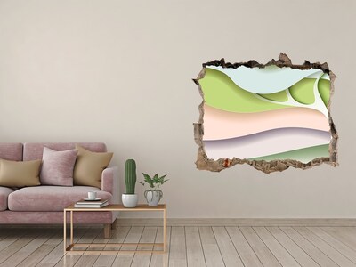 Wandtattoos Mauerdurchbruch Eine zerbrochene Mauer mit Blick auf die Landschaft