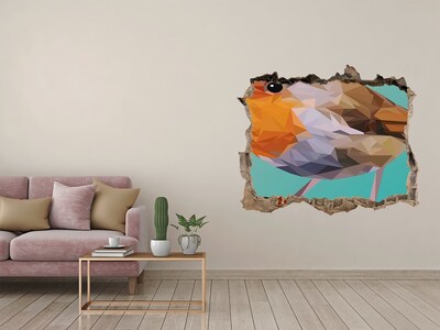 Wandfolien Loch in der Wand Vogel in einem Loch in der Wand