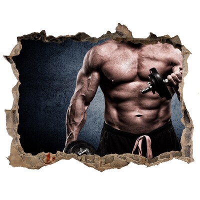 3D Wandsticker Loch Der Aktor in Aktion