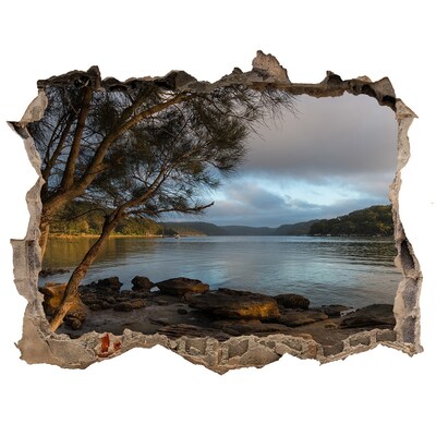 3D Wandtattoos Loch in der Wand Ruhe am Wasser