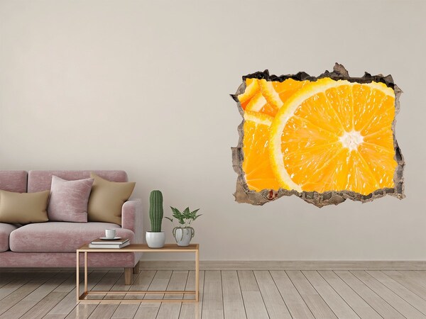 3D Wandtattoos Loch in der Wand Saftige Orange in einem kleinen Laden