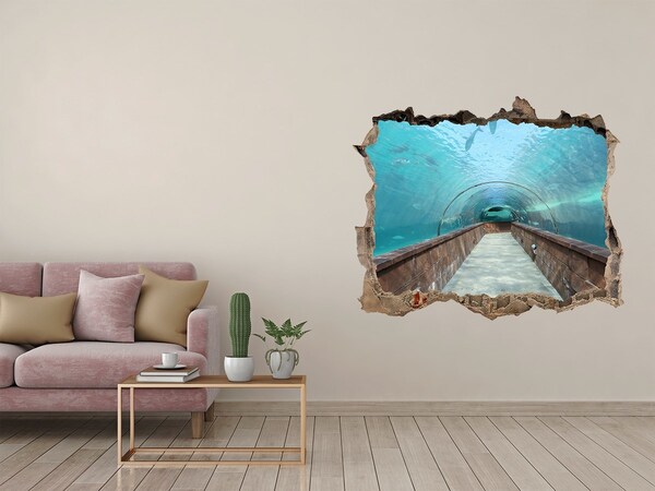 3D Wandsticker Loch Unterwassertunnel im Ozean