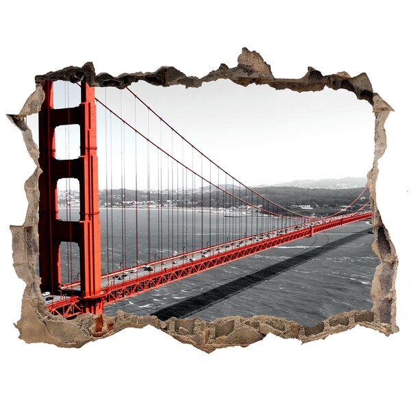 3D Wandsticker Loch Golden Gate Bridge in San Francisco