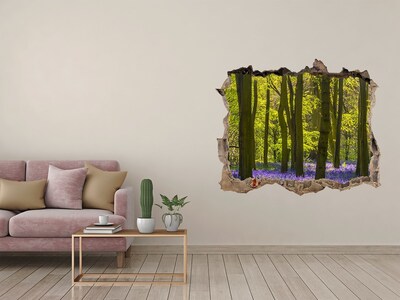 3D Wandtattoos Loch in der Wand Waldlichtung im Frühling