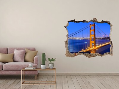 Wandfolien Loch in der Wand Golden Gate in San Francisco