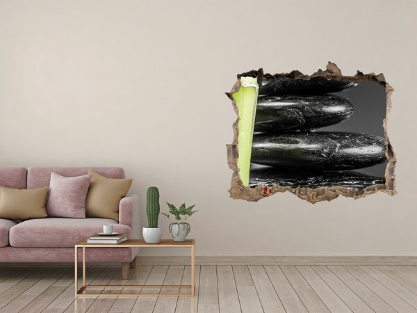 3D Wandtattoos Loch in der Wand Spa-Steine