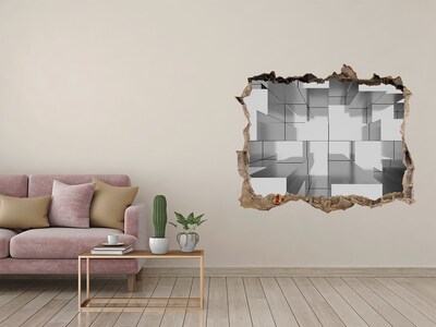 3D Wandsticker Loch Raum im Beton