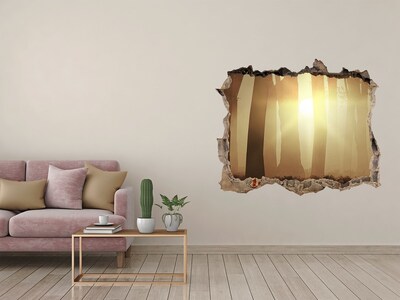 Wandtattoos Mauerdurchbruch Goldener Morgen im Wald