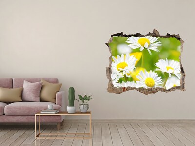 3D Wandtattoos Loch in der Wand Blumen auf der Wiese