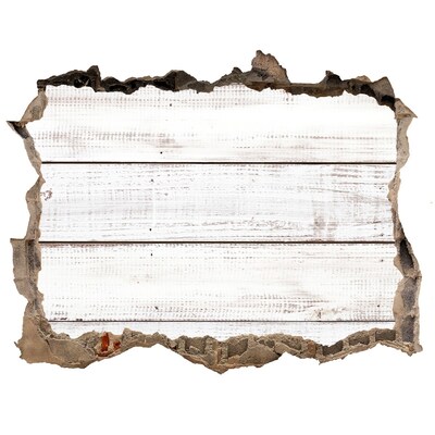 Wandtattoos Mauerdurchbruch Ein Holzbrett in einem Loch in der Wand