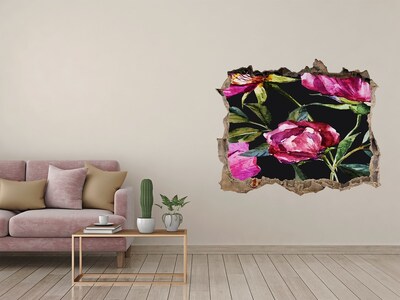 Wandtattoos Mauerdurchbruch Blumenwandbild „Loch in der Wand“