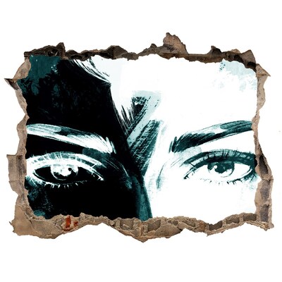 Wandtattoos Loch Augen aus Beton