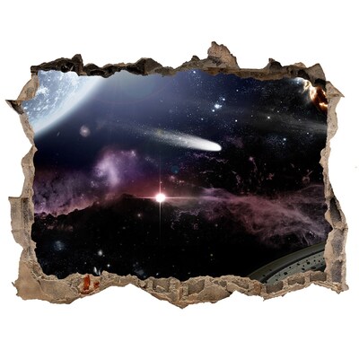 3D Wandsticker Loch Der kosmische Raum jenseits des Lochs