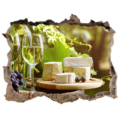 3D Wandtattoos Loch in der Wand Käsegenuss in der Sonne