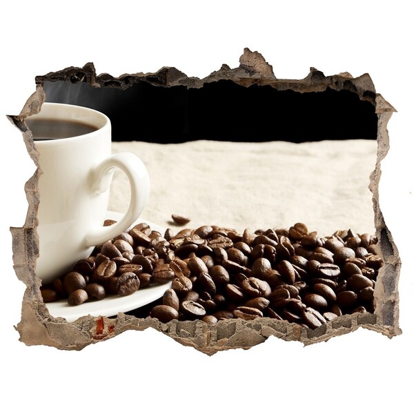 3D Wandtattoos Loch in der Wand Kaffee im Herzen der Mauer