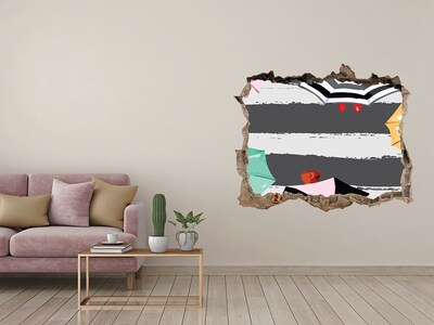 Wandtattoos Loch Geheimnisvoller Strand mit Sonnenschirmen