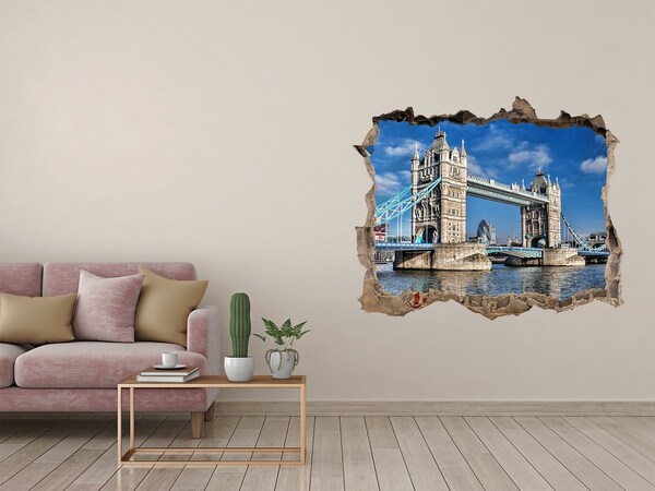 3D Wandtattoos Loch in der Wand Tower Bridge in London