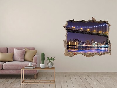 3D Wandsticker Loch Die Brücke bei Nacht