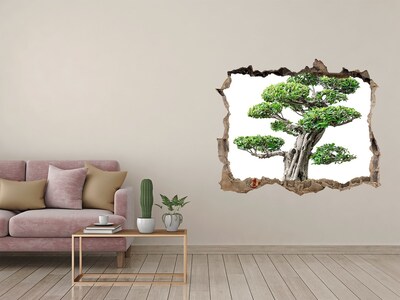 3D Wandtattoos Loch in der Wand Bonsai in einem Loch in der Wand