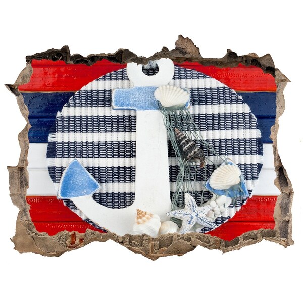 Wandfolien Loch in der Wand Meeresabenteuer mit Muscheln