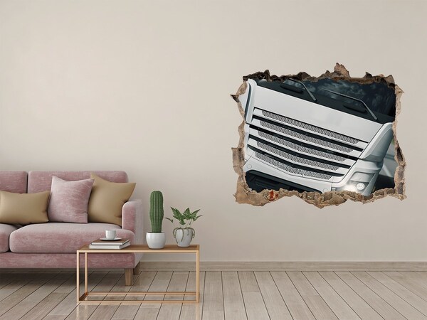 Wandtattoos Mauerdurchbruch Zerstörte Mauer mit einem LKW