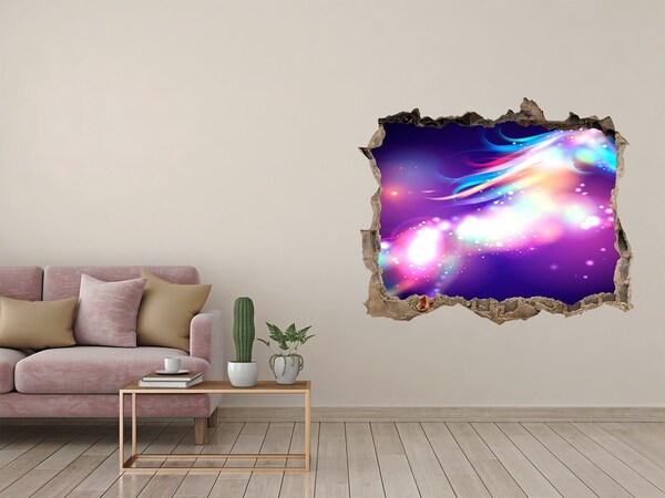 3D Wandtattoos Loch in der Wand Eine kosmische Explosion der Farben